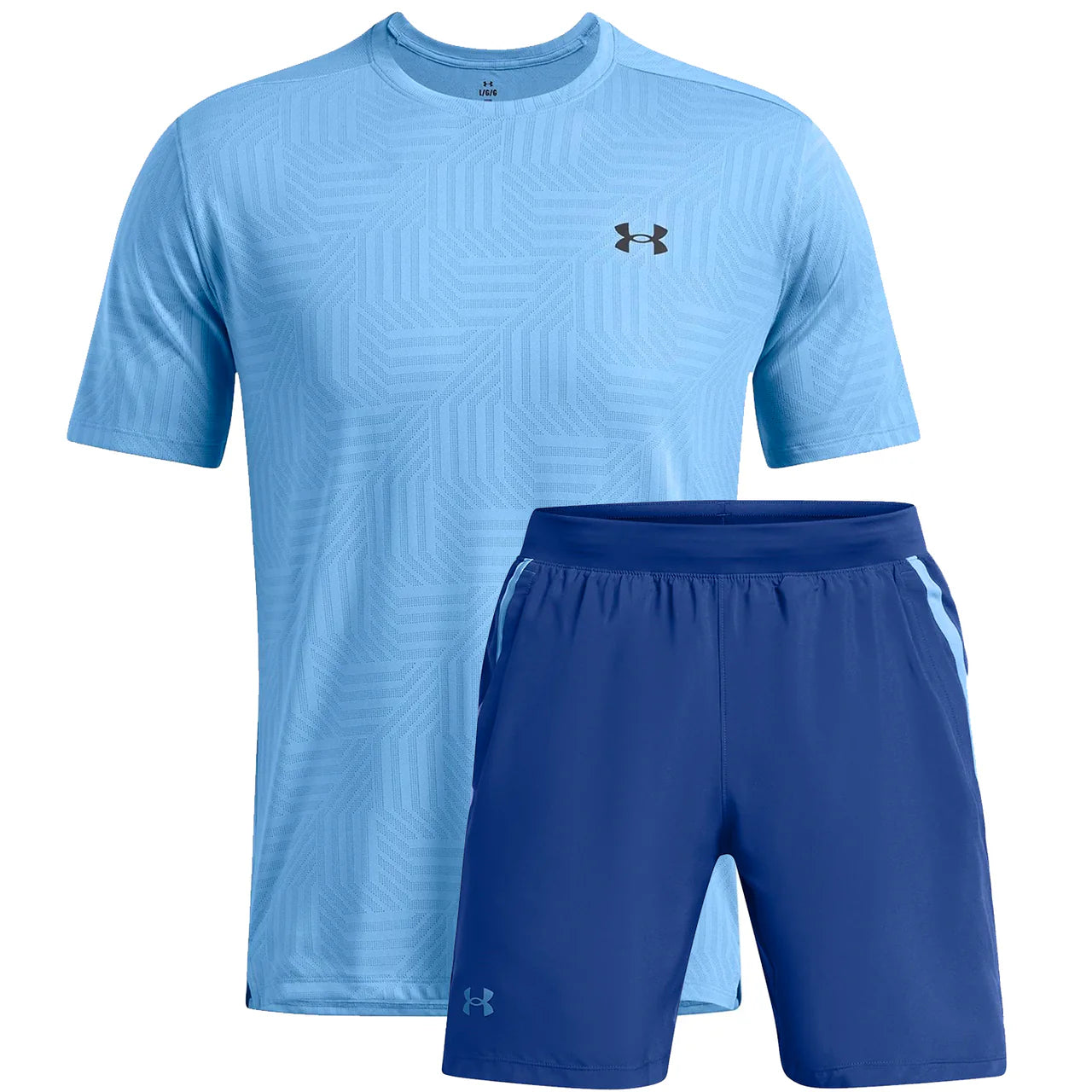 Under Armour Geo short set baby blue/blue