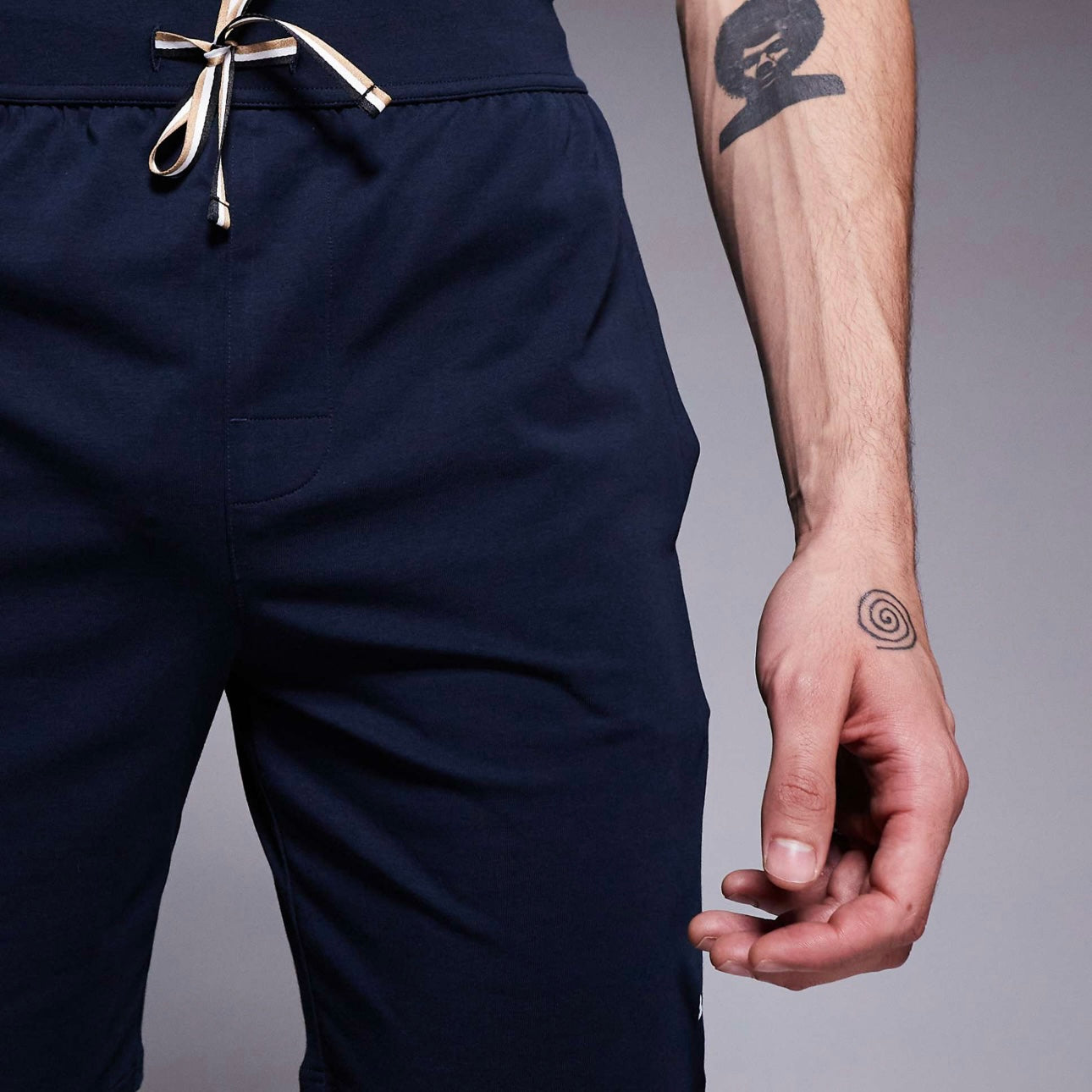 Hugo Boss bodywear set shorts and top navy co-ord