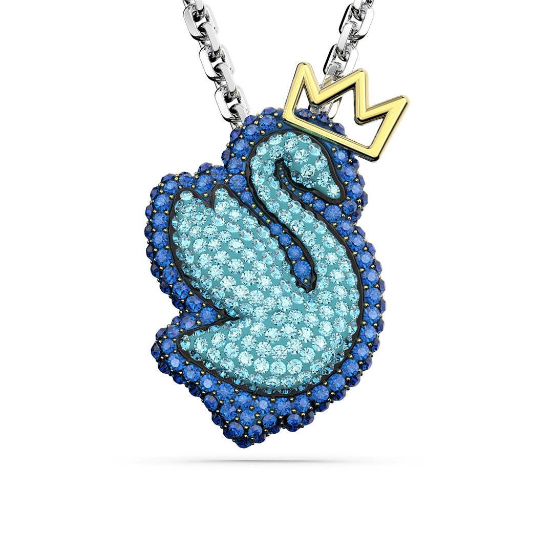 Swarovski swan pendant in blue