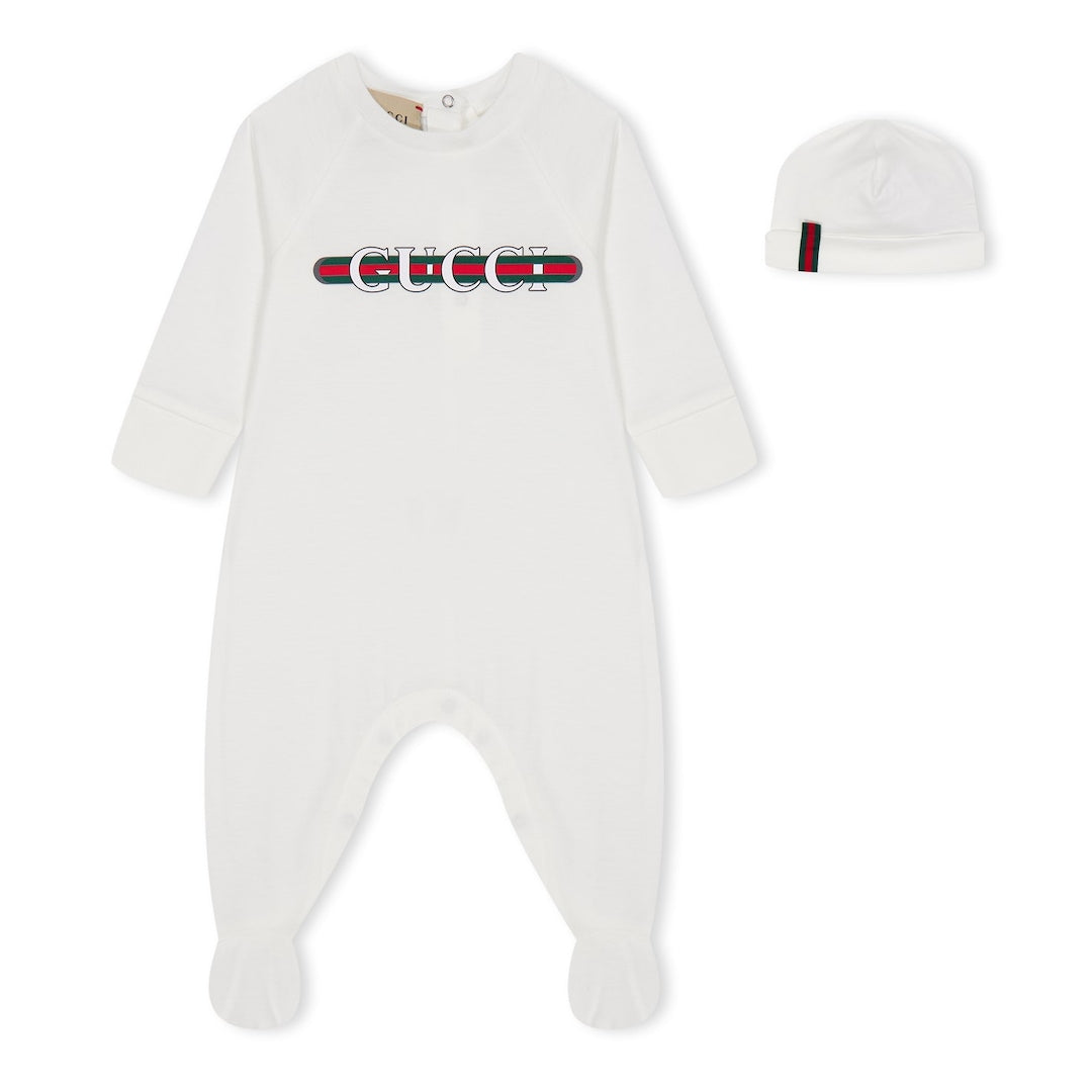 Gucci infants 2 piece set white