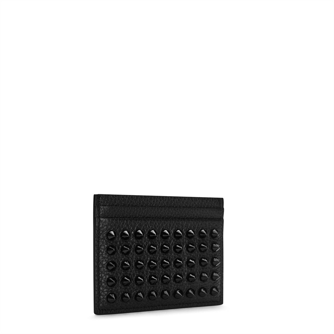 Christian Louboutin spikes card holder black red