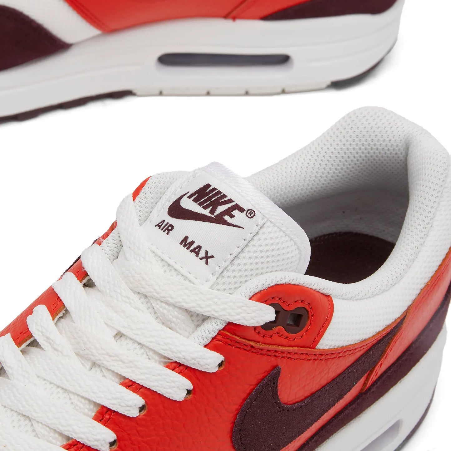 Nike Air max 1 white burgundy