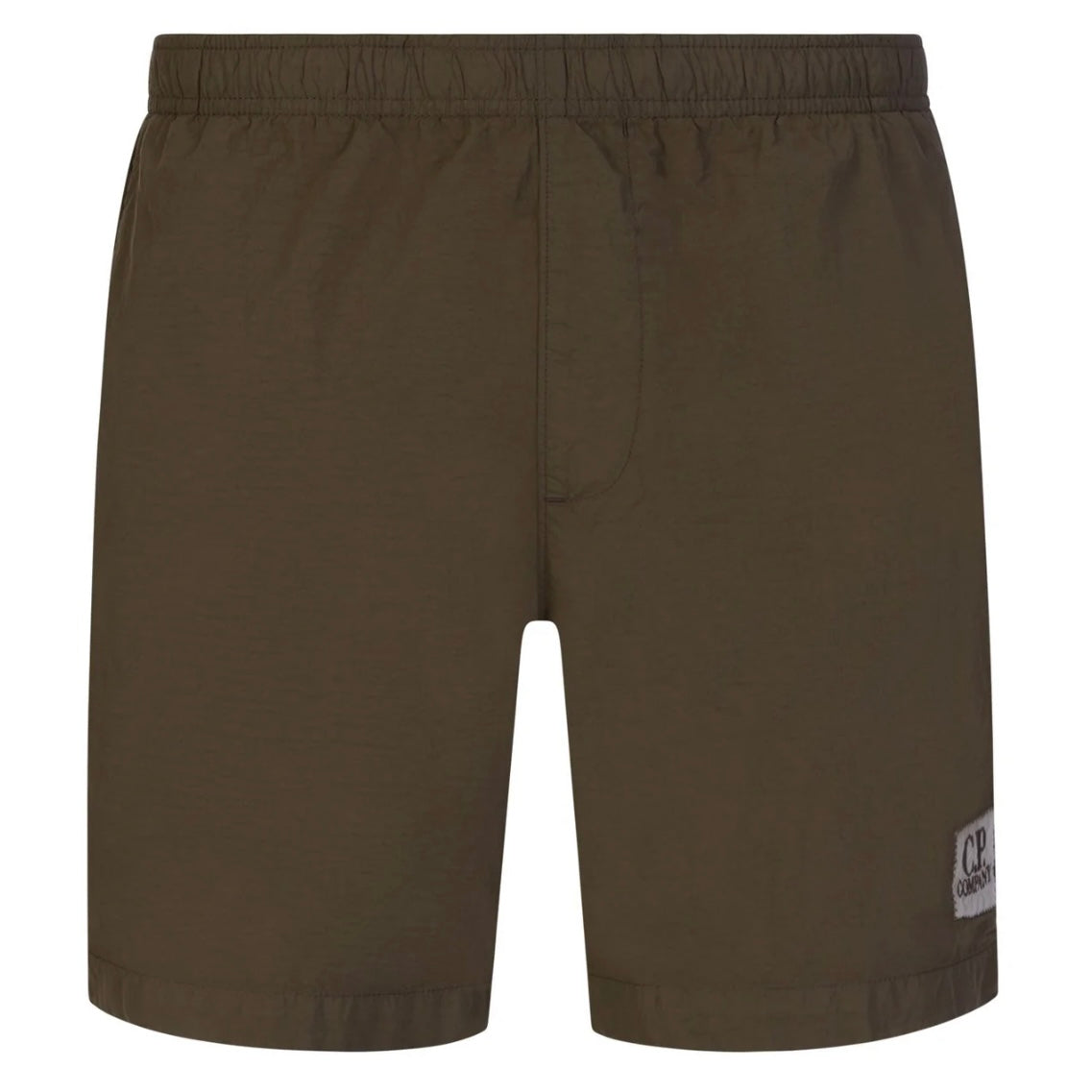 CP company chrome badge swim shorts khaki