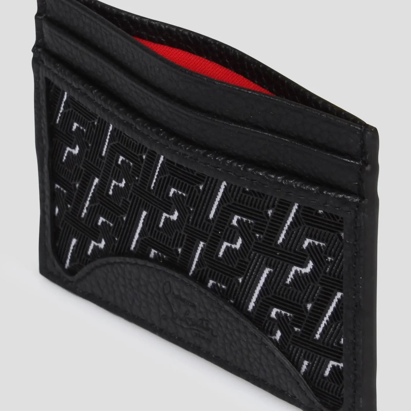Christian Louboutin techno card holder black red