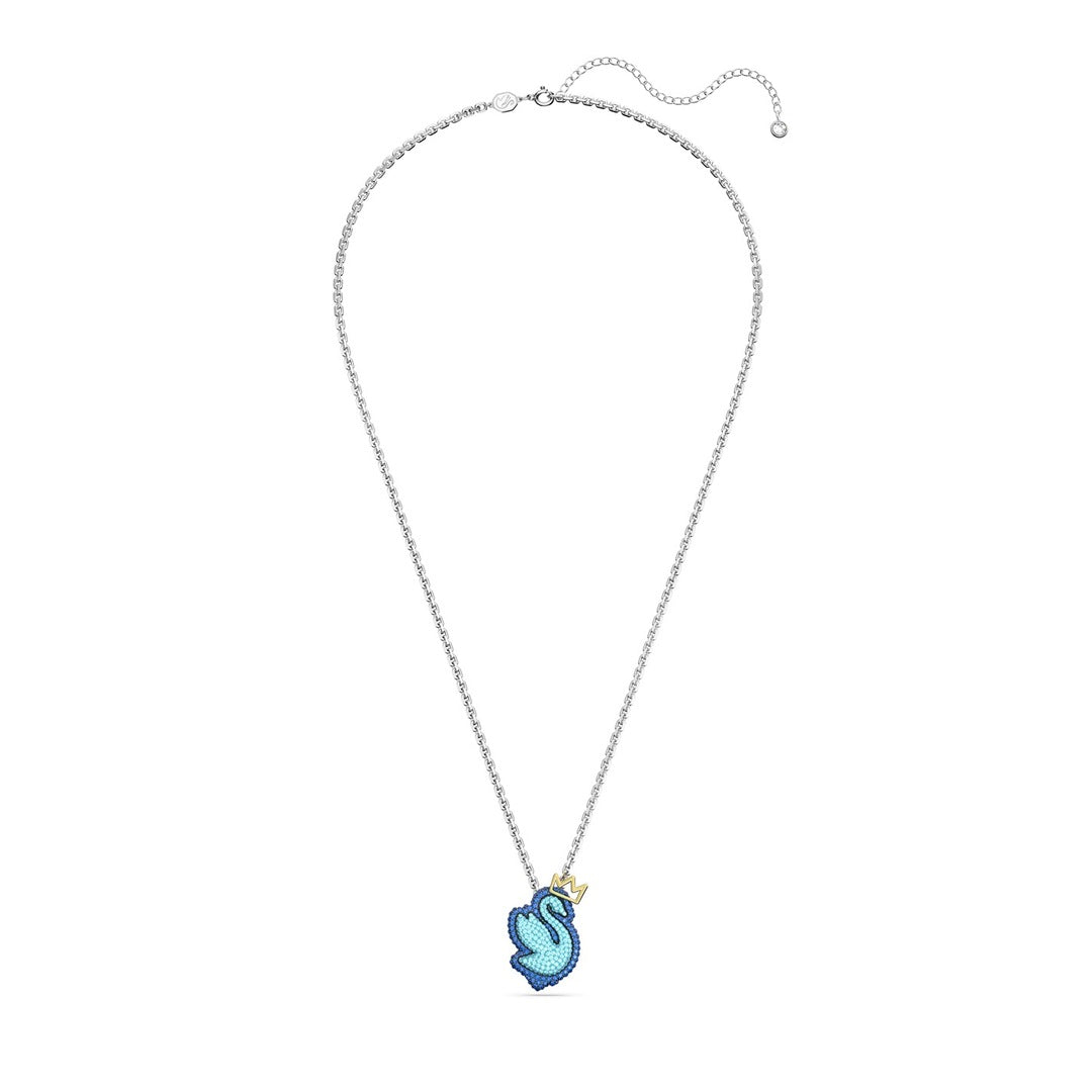 Swarovski swan pendant in blue