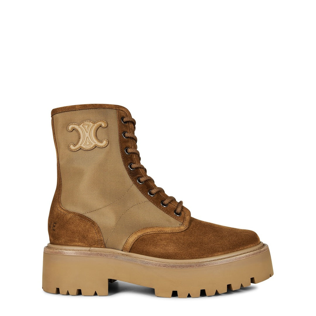 Celine womens lace up boots brown