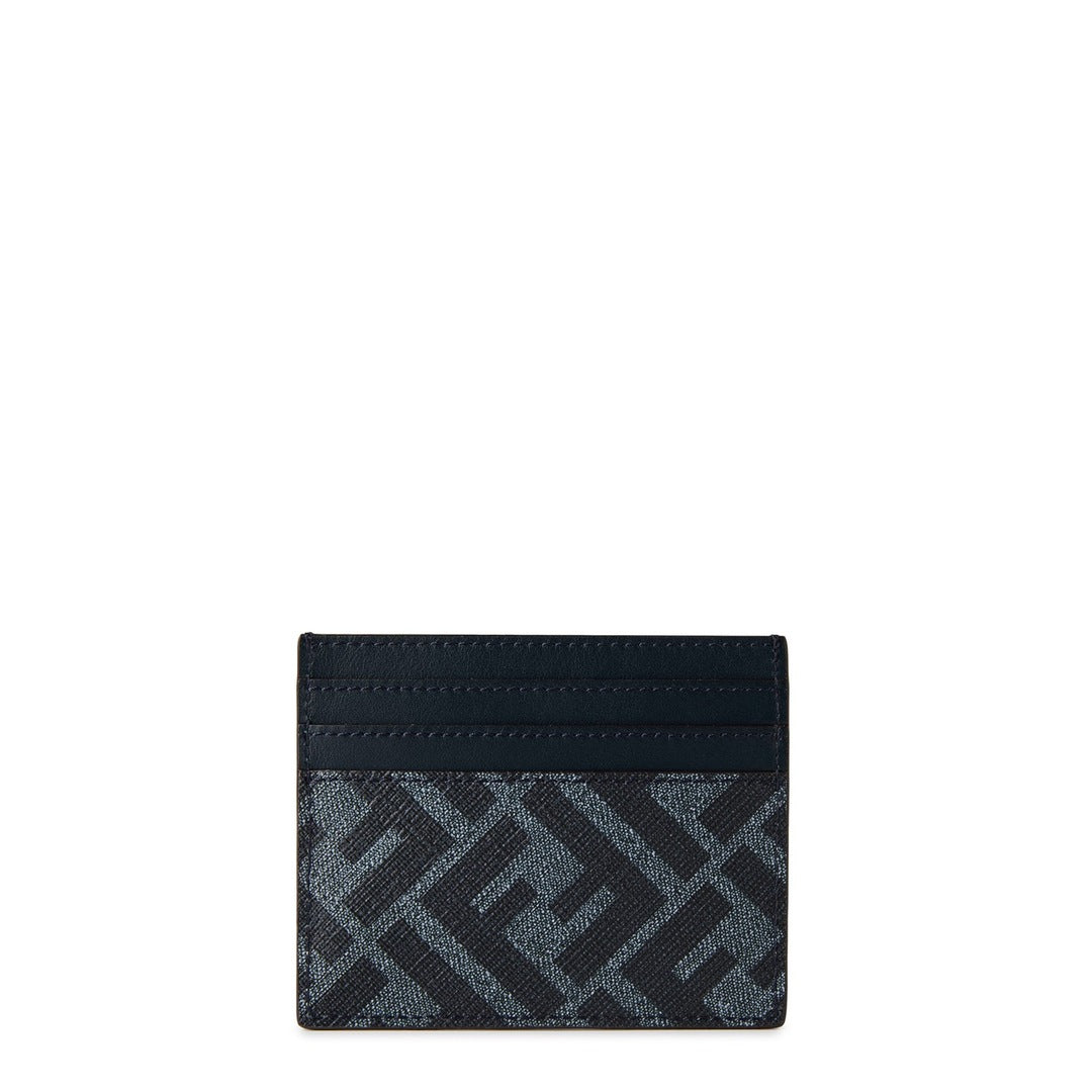 Fendi logo card holder blue