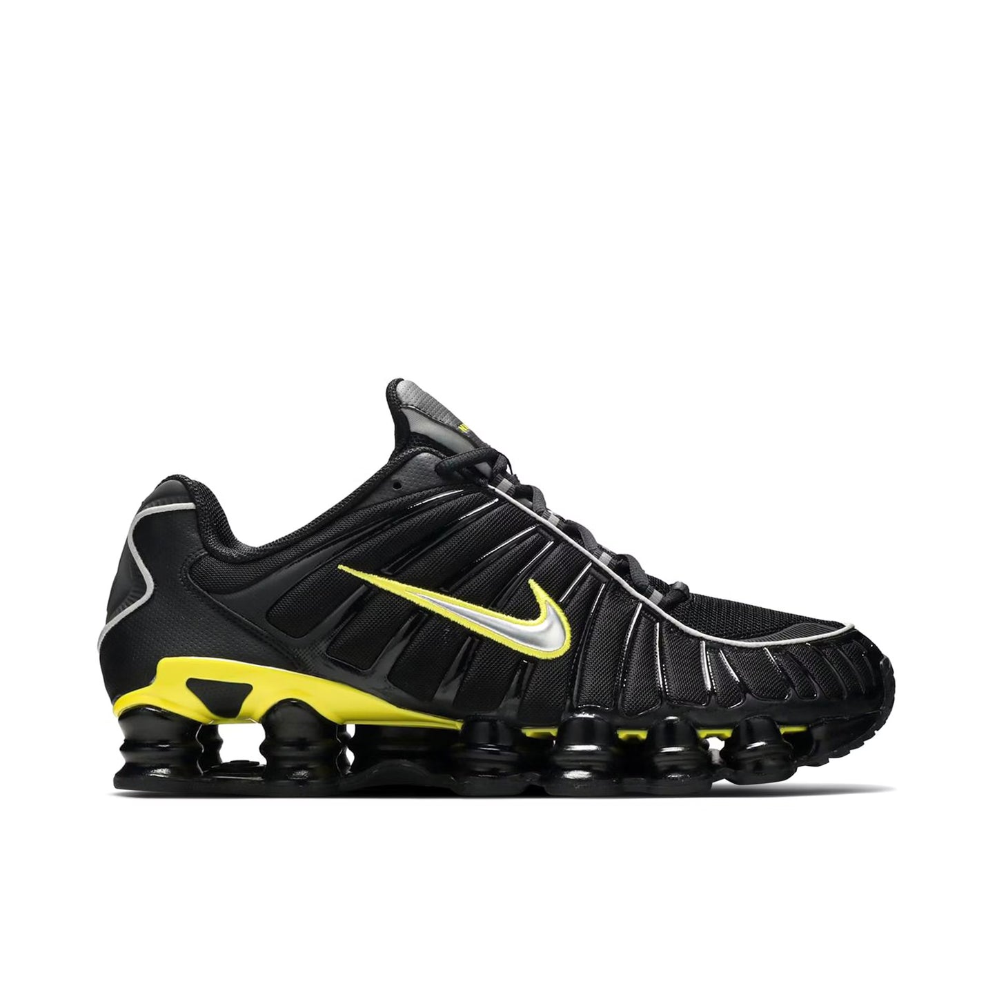 Nike shox TL trainers black silver yellow