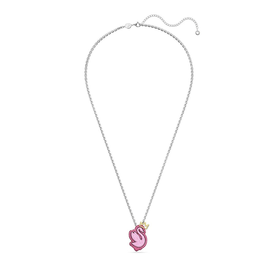 Swarovski swan pendant in pink