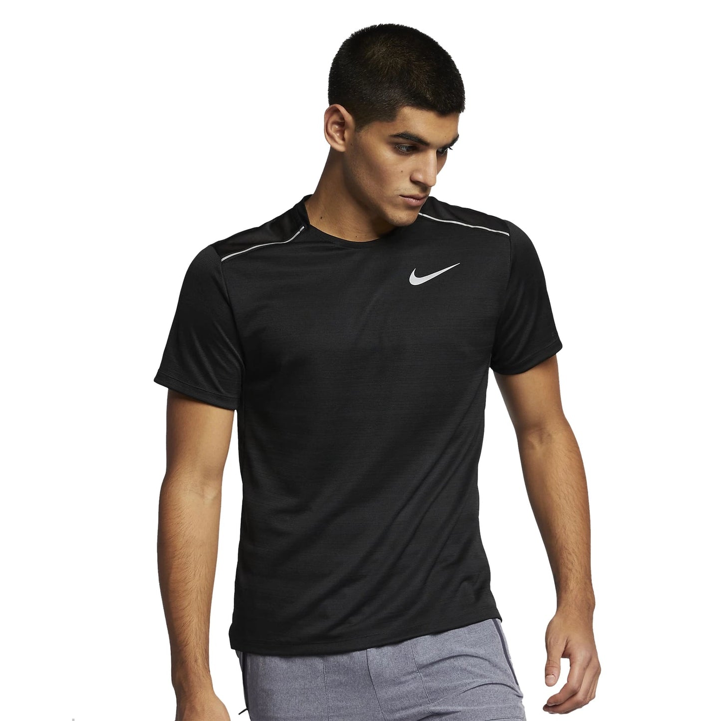 Nike Dri-FIT 1.0 Black Miler Running T Shirt