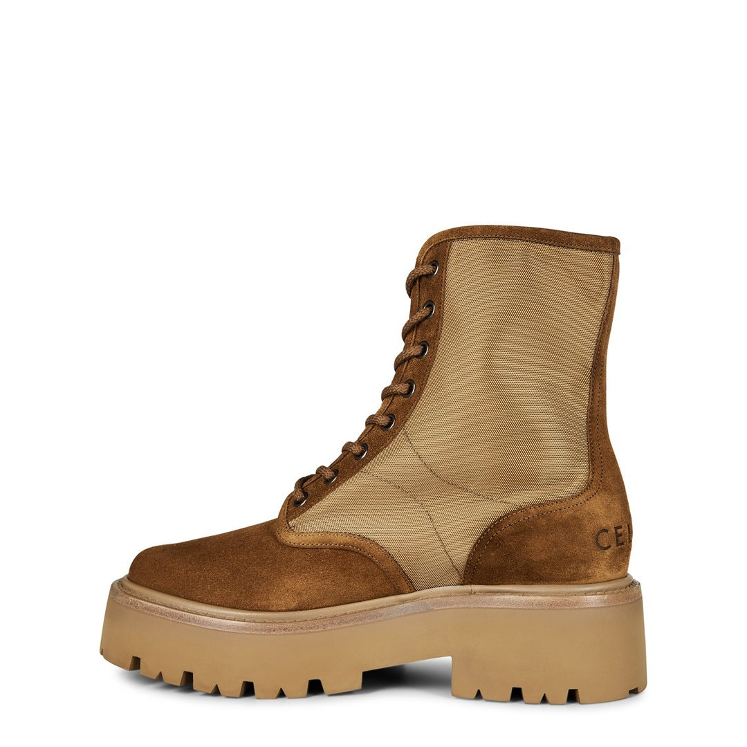 Celine womens lace up boots brown
