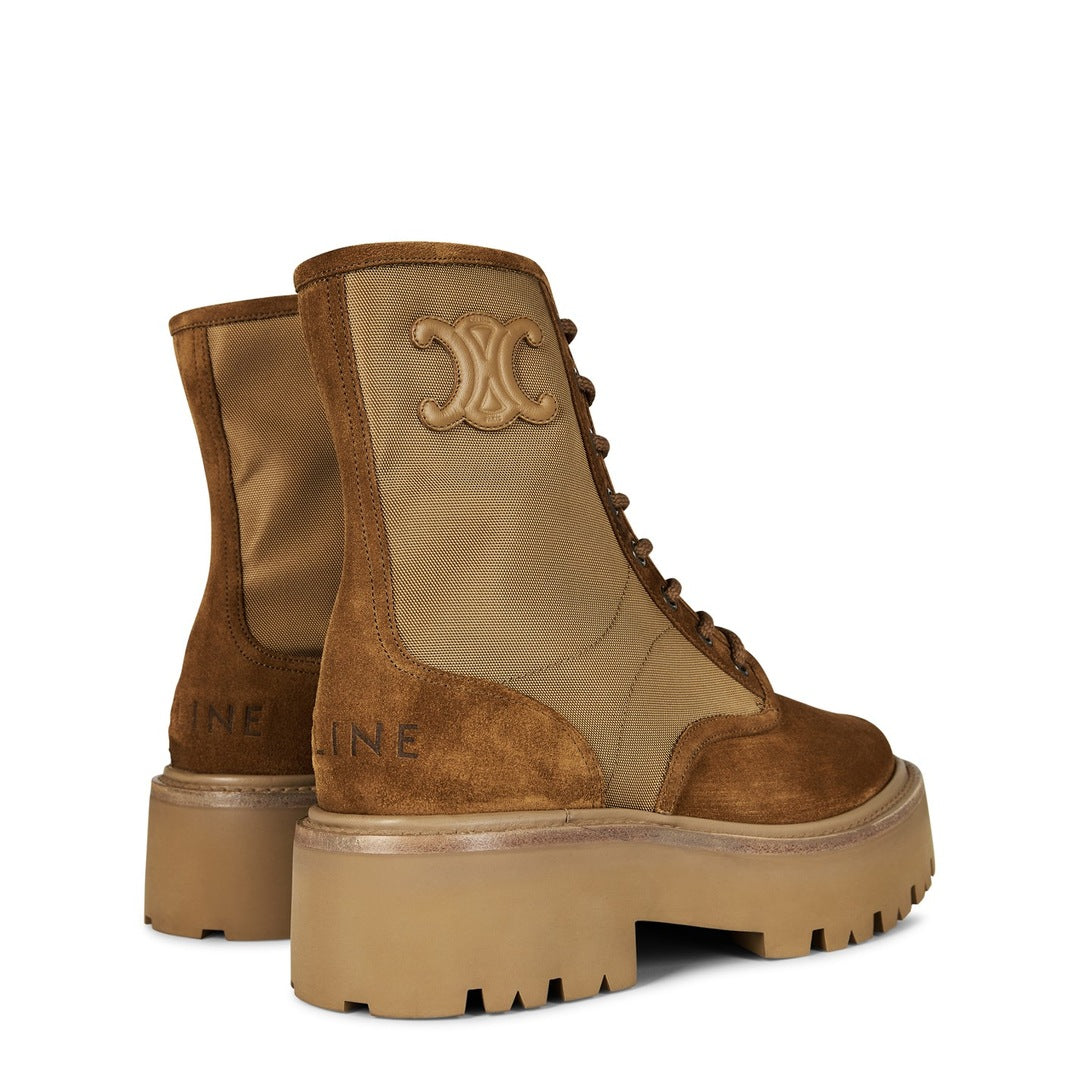 Celine womens lace up boots brown
