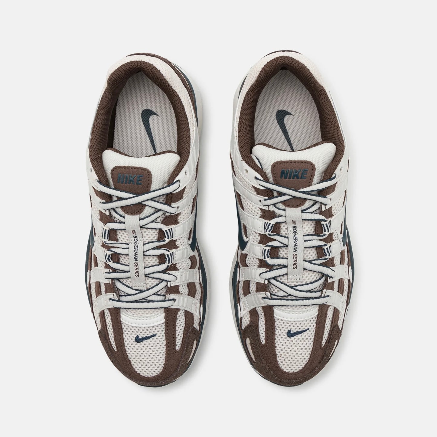 Nike p-6000 white brown navy