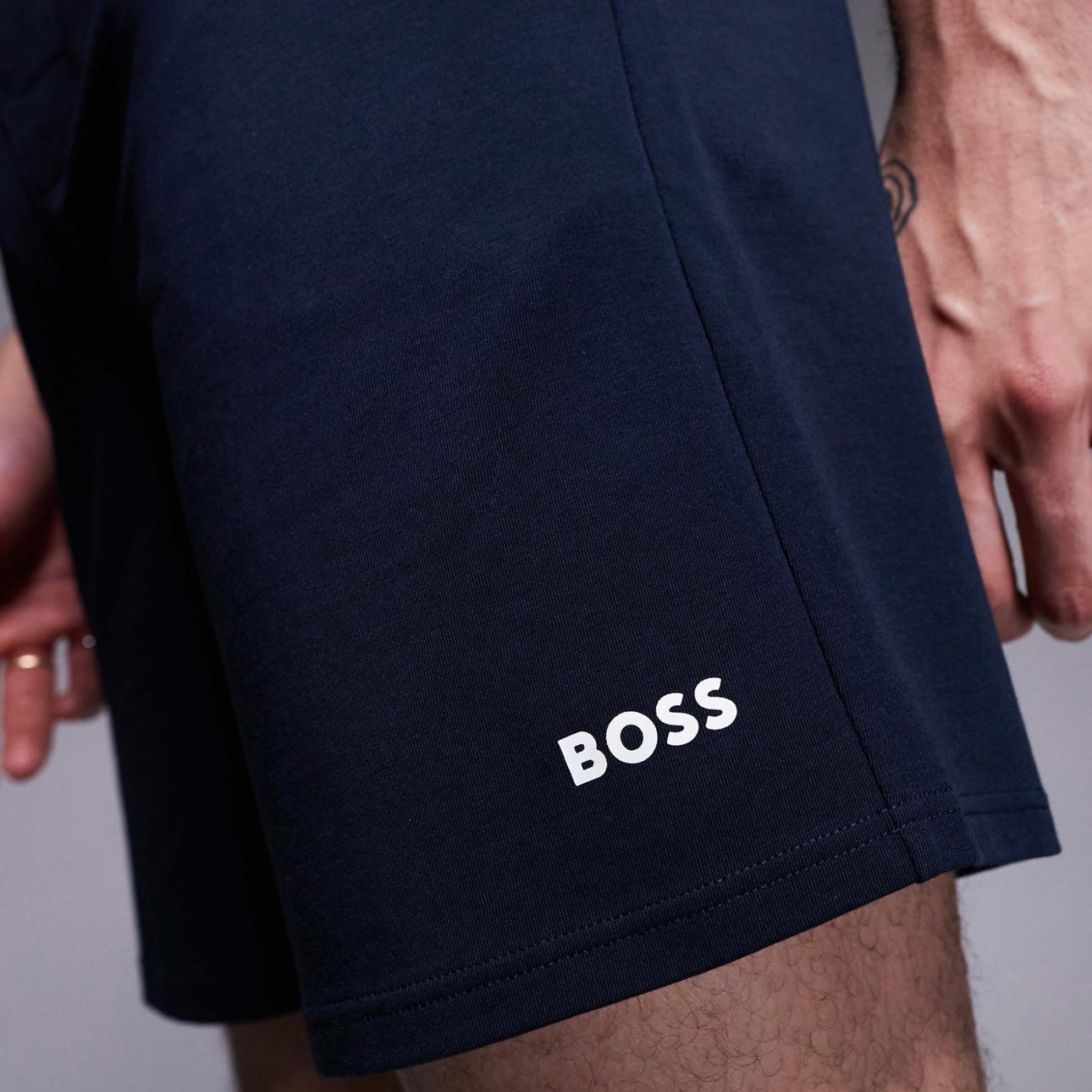 Hugo Boss bodywear set shorts and top navy co-ord