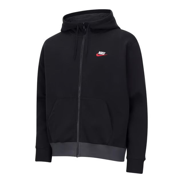 Nike sportswear fleece full zip tracksuit black