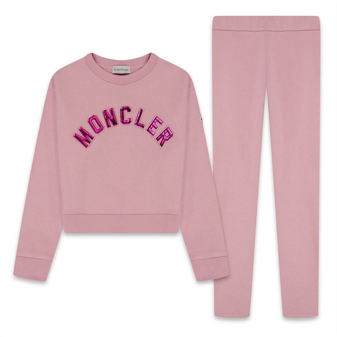 Moncler tracksuit set pink junior