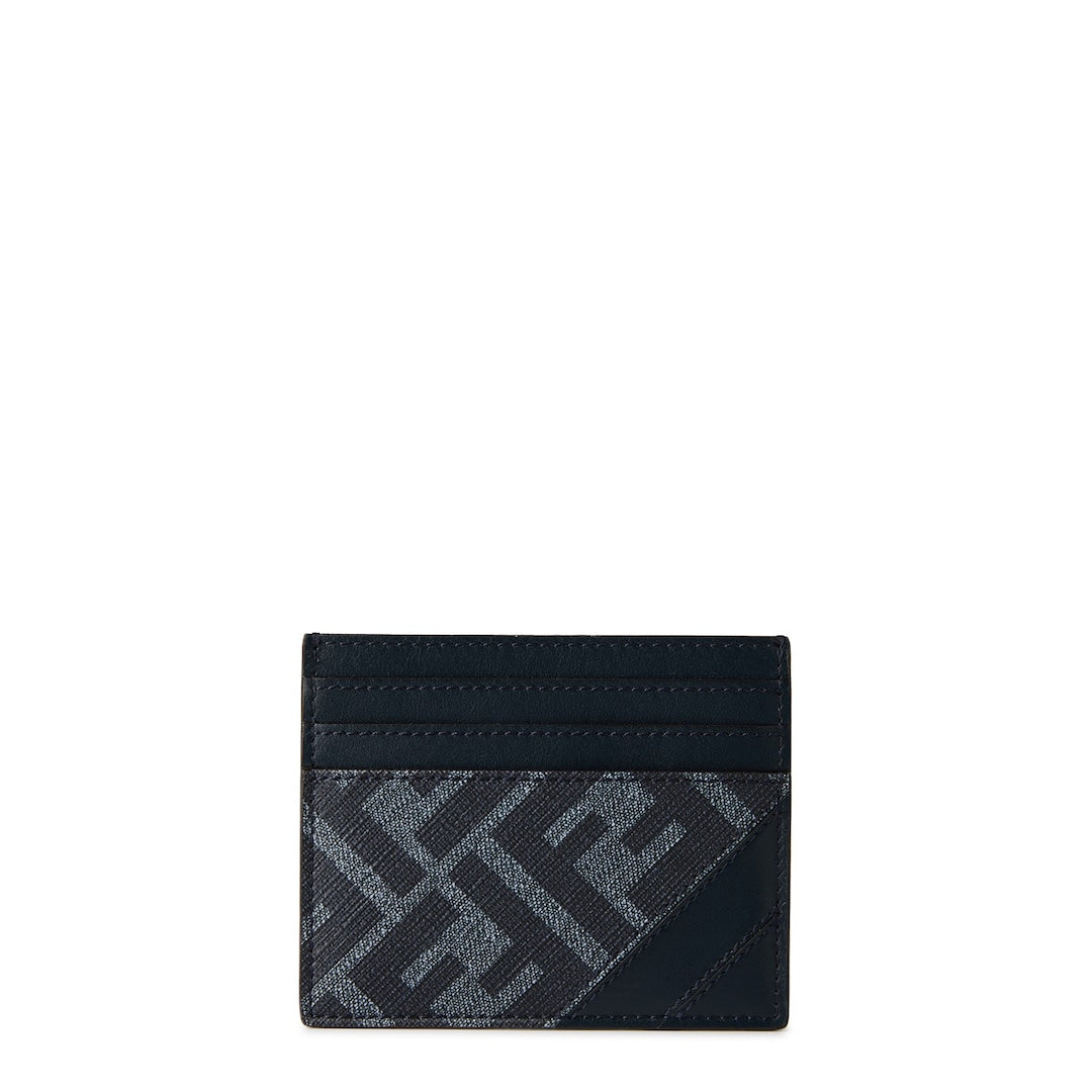 Fendi logo card holder blue