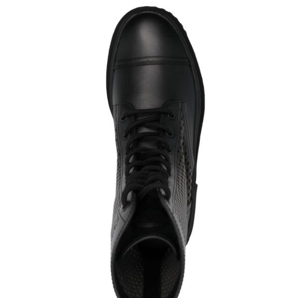 Moncler perforated ankle boots black