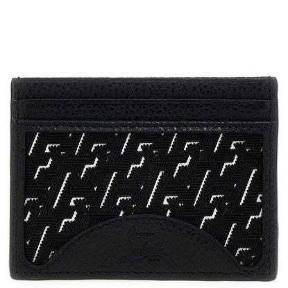 Christian Louboutin techno card holder black red