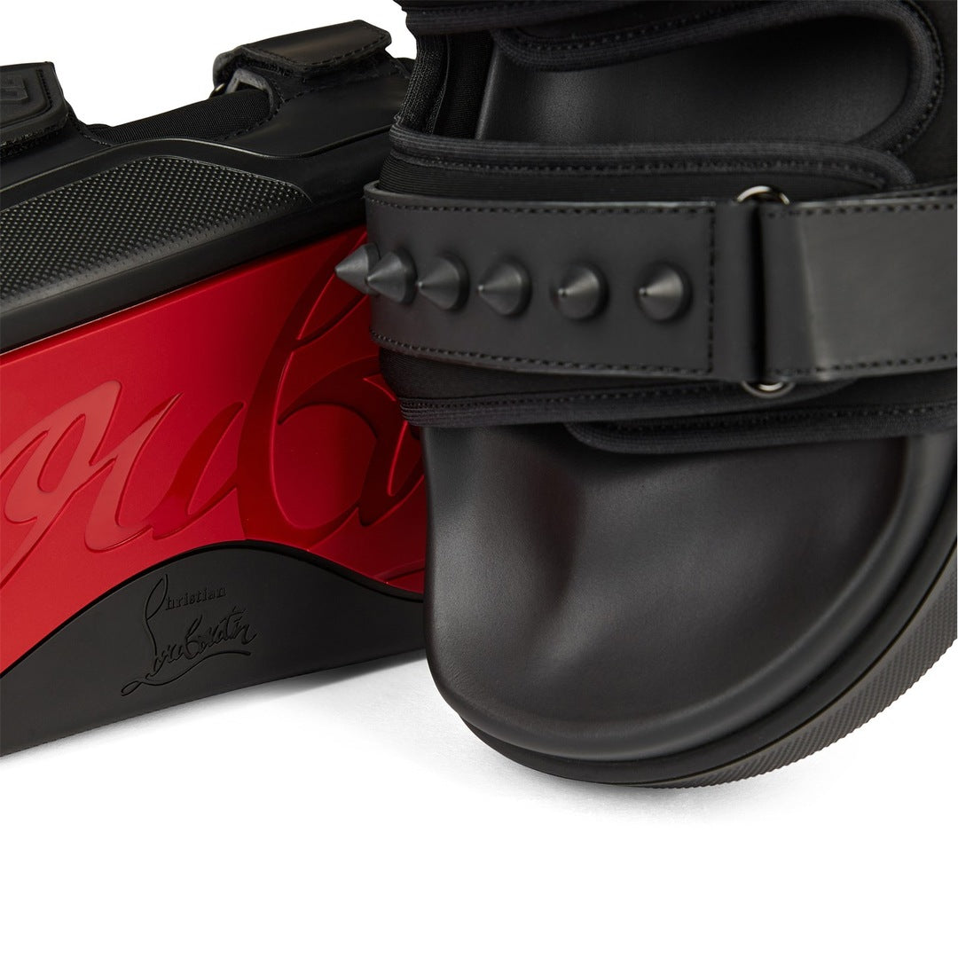 Christian Louboutin daddy pool flat sandals black