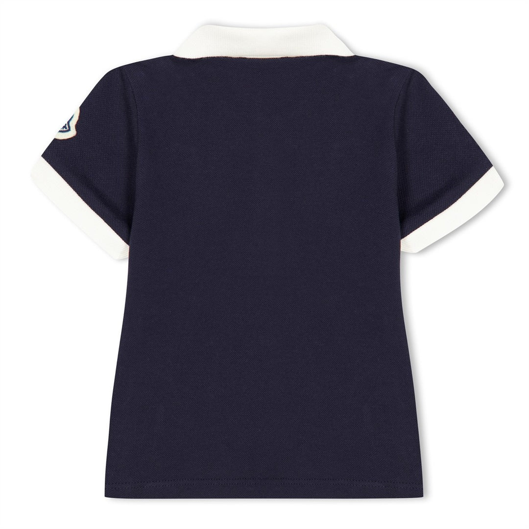 Moncler infants short sleeve polo navy