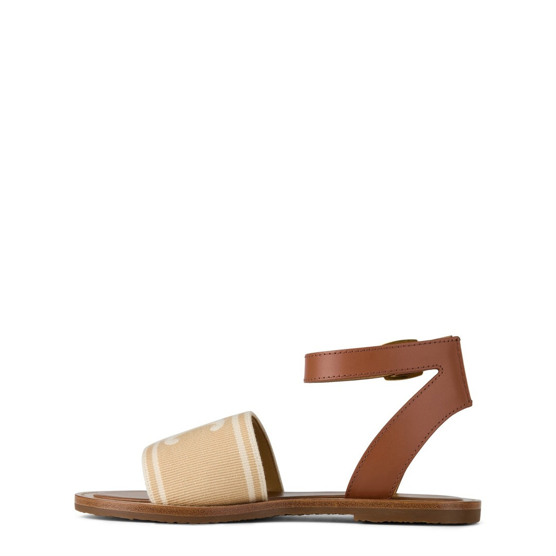 Celine womens flat sandals brown