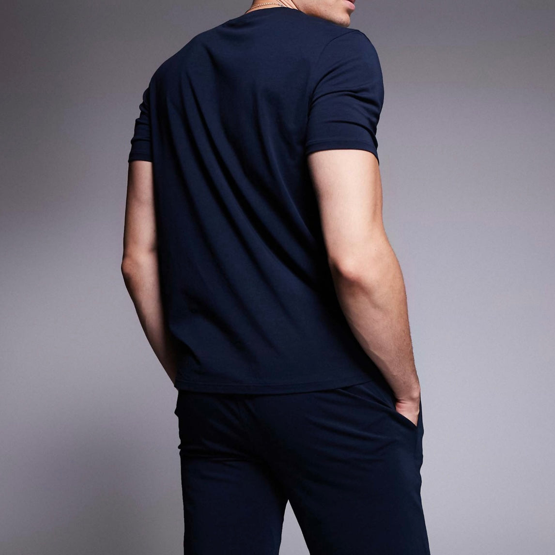 Hugo Boss bodywear set shorts and top navy co-ord