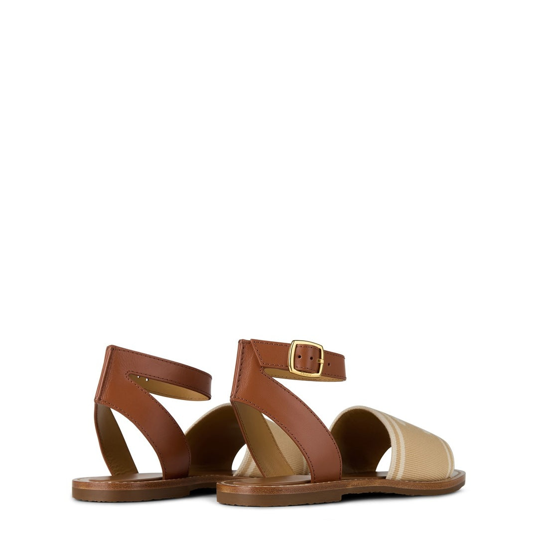 Celine womens flat sandals brown