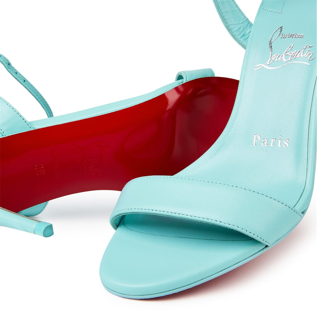 Christian Louboutin loubigirl leather strappy sandals 85mm blue