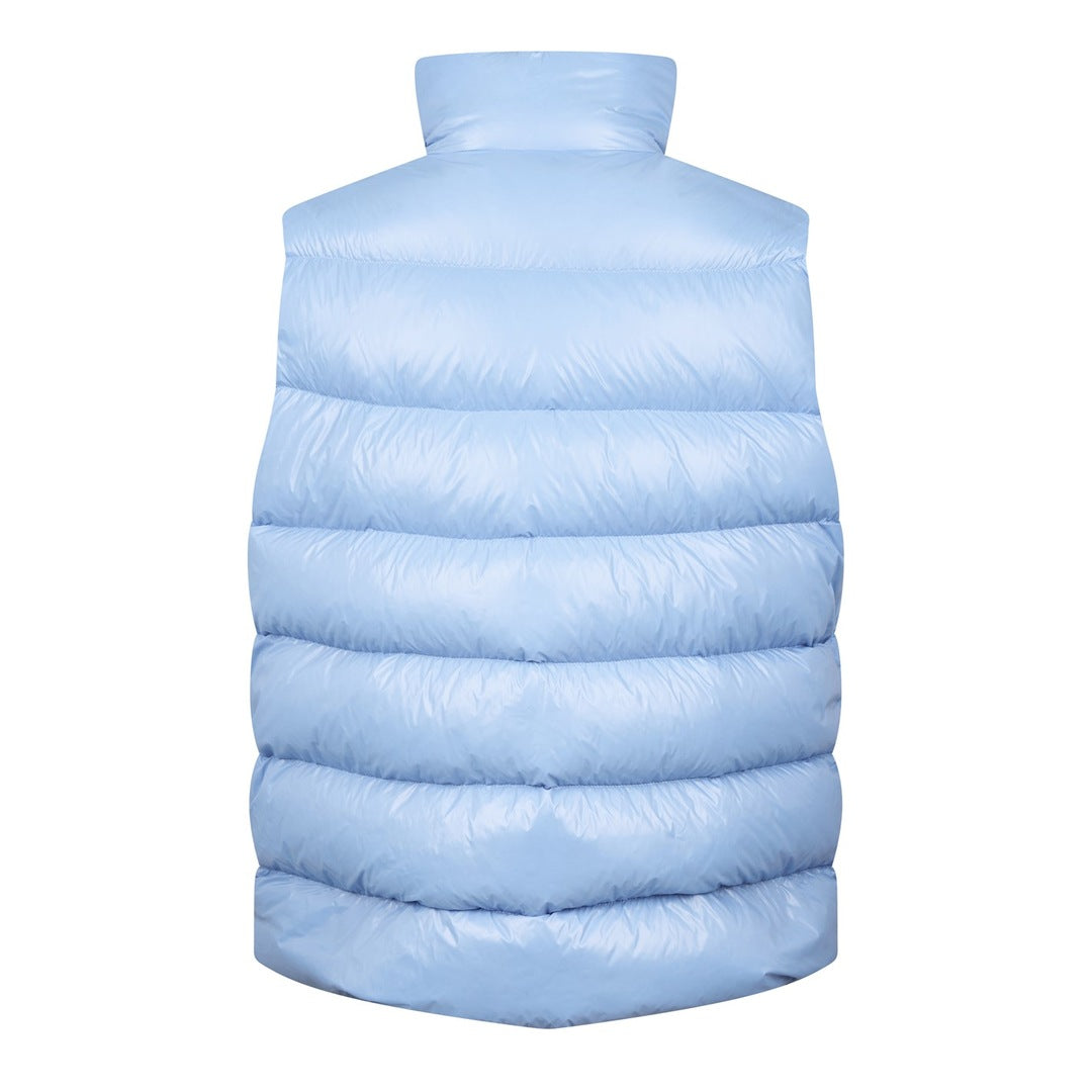 Moncler parka down gilet blue