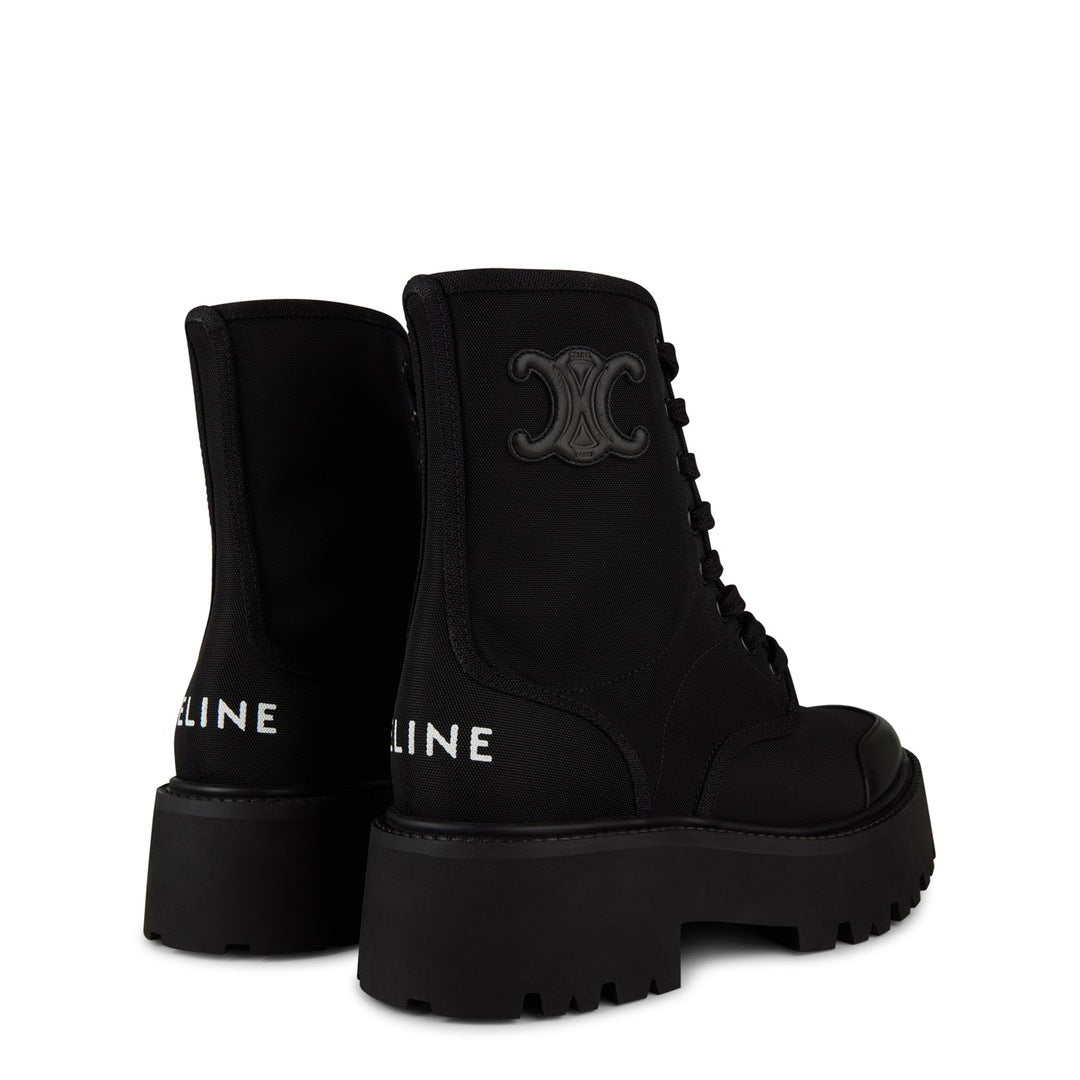 Celine womens lace up boots black